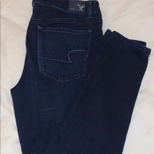 AE jeggings dark navy wash